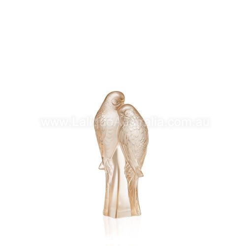 Picture of 2 PARAKEETS SCULPTURE (GOLD LUSTER)