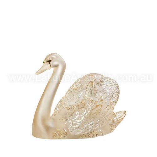 Picture of SWAN HEAD UP SCULPTURE (GOLD LUSTER)