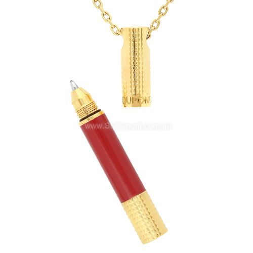 Picture of Mini pen Necklace Ballpoint pen burgundy